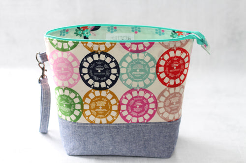 TWIGGY | ready to ship -  extra tall+  large project bag, fabric yarn bowl, knitting bag, or makeup bag