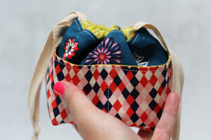 MINI WEE BRAW BAG (2) | ready to ship | compact sock project bag / notions pouch