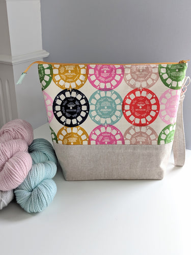 TWIGGY | ready to ship -  extra tall + large project bag, fabric yarn bowl, knitting bag, or makeup bag