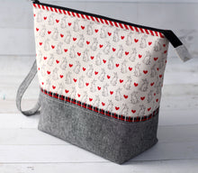 Load image into Gallery viewer, TWIGGY | ready to ship -  extra tall+  large project bag, fabric yarn bowl, knitting bag, or makeup bag