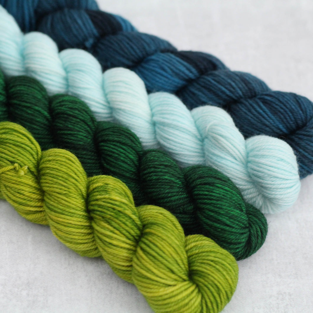 LICHEN | stellar sock mini set | speckled yarn