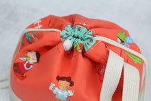 Load image into Gallery viewer, LITTLE FINCH BUCKET No.2 | ready to ship |  medium-large project bag, toy basket, yarn bowl