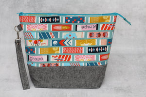 TWIGGY No. 1 | ready to ship -  extra tall + large project bag, fabric yarn bowl, knitting bag, or makeup bag