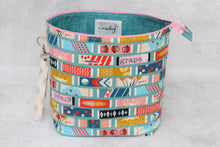 Load image into Gallery viewer, TWIGGY No. 3 | ready to ship -  extra tall + large project bag, fabric yarn bowl, knitting bag, or makeup bag
