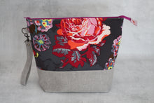 Load image into Gallery viewer, TWIGGY No. 6 | ready to ship -  extra tall + large project bag, fabric yarn bowl, knitting bag, or makeup bag