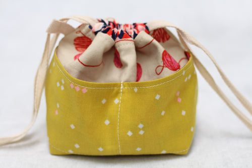 MINI WEE BRAW BAG (6) | ready to ship | compact sock project bag / notions pouch