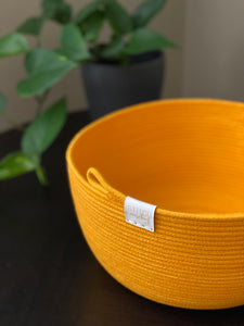 Hand Dyed Rope Bowl - Classic (Goldenrod)