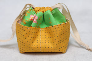 MINI WEE BRAW BAG (4) | ready to ship | compact sock project bag / notions pouch