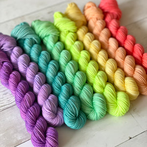 HAPPY | spring collection mini set | hand dyed tonal yarn