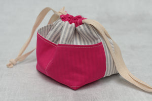 MINI WEE BRAW BAG (7) | ready to ship | compact sock project bag / notions pouch
