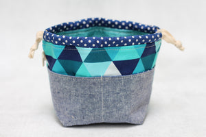 MINI WEE BRAW BAG (2) | ready to ship | compact sock project bag / notions pouch