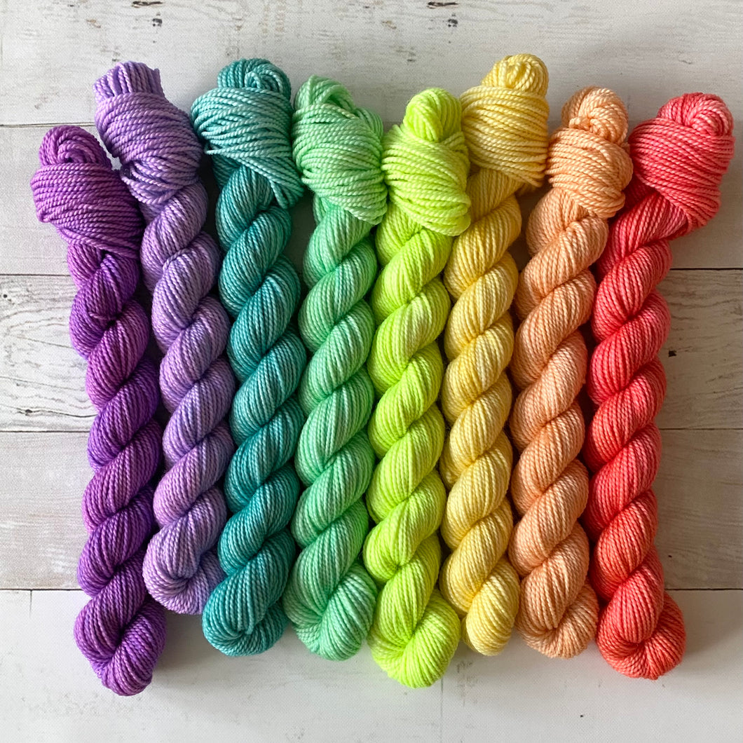 HAPPY | spring collection mini set | hand dyed tonal yarn
